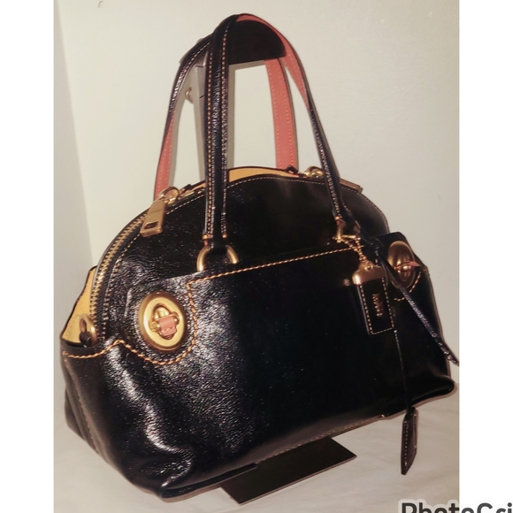 Coach 1941 Black Leather Outlaw Crossbody Satchel Bag - Picture 5 of 8